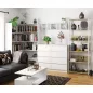 AKORD Loft 700 Fém Polcos Állvány Fehér/Artisan Tölgy