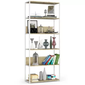 AKORD Loft 800 Fehér/Artisan Tölgy Fém Polcos Állvány