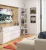 AKORD Loft Fehér Fém Polcos Állvány 6 Polccal