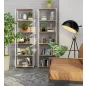 AKORD Loft 600 Fehér/Sonoma Tölgy Fém Polcos Állvány
