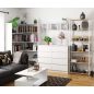 AKORD Loft 700 Fém Polcos Állvány Sonoma Tölgy/Fehér