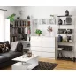 AKORD Loft 700 Fém Polcos Állvány Fehér/Szürke