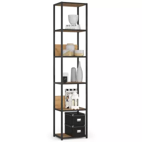 AKORD Loft 400 Fém Polcos Állvány Fekete/Tölgy Craft