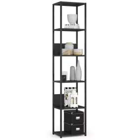 AKORD Loft Fém Polcos Állvány Fekete 6-szintes