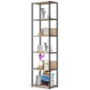 AKORD Loft Sonoma Polcos Fém Állvány Fekete/Tölgy 192 cm