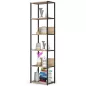 AKORD Loft Sonoma Polcos Fém Állvány Fekete/Tölgy 192 cm