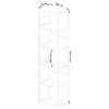 AKORD Loft Sonoma Polcos Fém Állvány Fekete/Tölgy 192 cm