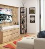 AKORD Loft Sonoma Polcos Fém Állvány Fekete/Tölgy 192 cm
