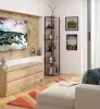 AKORD Loft Sonoma Polcos Fém Állvány Fekete/Tölgy 192 cm