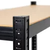 AKORD Furniture Factory Gumiabroncs Tároló Állvány Acél MDF Fekete 120x40x180 cm 3 Polcos