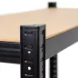   AKORD Furniture Factory Gumiabroncs Tároló Állvány Acél MDF Fekete 120x40x180 cm 3 Polcos