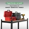 AKORD Furniture Factory Gumiabroncs Tároló Állvány Acél MDF Fekete 120x40x180 cm 3 Polcos