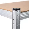 AKORD Furniture Factory Gumiabroncs Tároló Állvány Acél/MDF Galvanizált Ezüst 120x40x180 cm 3 Polcos