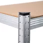   AKORD Furniture Factory Gumiabroncs Tároló Állvány Acél/MDF Galvanizált Ezüst 120x40x180 cm 3 Polcos