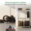 AKORD Furniture Factory Gumiabroncs Tároló Állvány Acél/MDF Galvanizált Ezüst 120x40x180 cm 3 Polcos