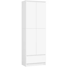 AKORD CLP Zárt Szekrény Laminált Fehér Fiókos