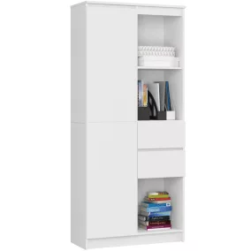 AKORD CLP R15 Irodai Könyvespolc Laminált Fehér