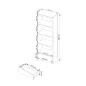   AKORD CLP Magas Könyvespolc Laminált Fehér-Grafit Magasfényű Fiókkal