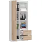   AKORD CLP R11 Irodai Könyvespolc Fehér-Sonoma Tölgy 80 cm Laminált