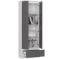 AKORD CLP Zárt Szekrény Fehér-Szürke Matt 180cm