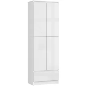 AKORD CLP Irodai Szekrény Magasfényű Fehér 60cm