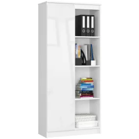 AKORD CLP Irodai Szekrény Magasfényű Fehér MDF 80cm
