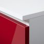 AKORD CLP Irodai Szekrény 80 MDF Fehér-Piros Magasfényű