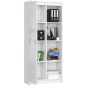 AKORD CLP Irodai Szekrény Magasfényű Fehér MDF 80cm