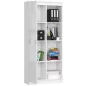 AKORD CLP Irodai Szekrény Magasfényű Fehér MDF 80cm