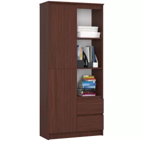 AKORD CLP R11 Irodai Könyvespolc Wenge Laminált 2 Fiókos