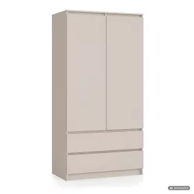   AKORD CLP S90 Kétajtós Ruhásszekrény Laminált Lap Kasmír Matt
