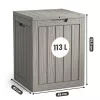AKORD Furniture Factory Kerti tároló láda 113 l polipropylen szürke UV-szűrős