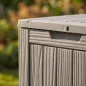   AKORD Furniture Factory Kerti tároló láda 113 l polipropylen szürke UV-szűrős