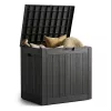 AKORD Skrzynia Ogrodowa 117 L Vízálló Polipropylen Fekete UV-szűrős