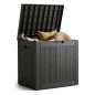   AKORD Skrzynia Ogrodowa 117 L Vízálló Polipropylen Fekete UV-szűrős