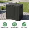 AKORD Skrzynia Ogrodowa 117 L Vízálló Polipropylen Fekete UV-szűrős