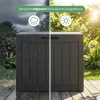 AKORD Skrzynia Ogrodowa 117 L Vízálló Polipropylen Fekete UV-szűrős