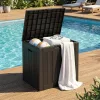 AKORD Skrzynia Ogrodowa 117 L Vízálló Polipropylen Fekete UV-szűrős