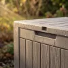 AKORD Furniture Factory Vízálló Kerti Tároló Láda 117 L Polipropylen Szürke UV Szűrős