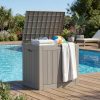 AKORD Furniture Factory Vízálló Kerti Tároló Láda 117 L Polipropylen Szürke UV Szűrős