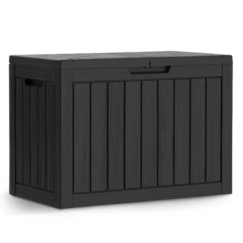 AKORD Furniture Factory Vízálló Kerti Tároló Láda 170 L Polipropylen Fekete UV Szűrővel