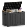 AKORD Furniture Factory Vízálló Kerti Tároló Láda 170 L Polipropylen Fekete UV Szűrővel