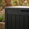 AKORD Furniture Factory Vízálló Kerti Tároló Láda 170 L Polipropylen Fekete UV Szűrővel