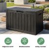 AKORD Furniture Factory Vízálló Kerti Tároló Láda 170 L Polipropylen Fekete UV Szűrővel