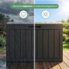 AKORD Furniture Factory Vízálló Kerti Tároló Láda 170 L Polipropylen Fekete UV Szűrővel