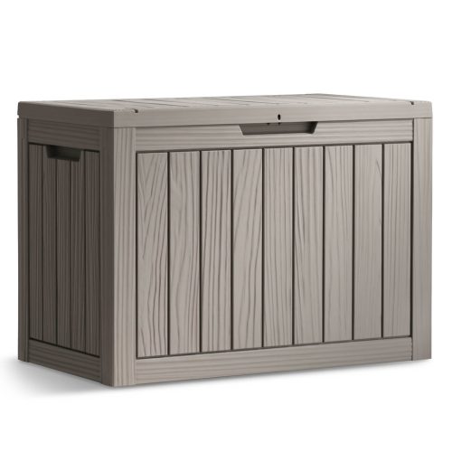 AKORD Furniture Factory Kerti Tároló Láda 170 literes Polipropylen Szürke Vízálló UV-szűrős
