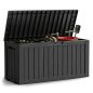   AKORD Kerti Tároló Láda 272 literes Vízálló Fekete UV-szűrős