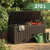 AKORD Kerti Tároló Láda 272 literes Vízálló Fekete UV-szűrős