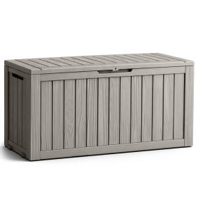   AKORD Kerti tároló láda vízálló polipropylen szürke 272 l UV-szűrővel