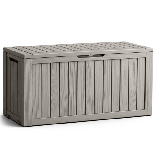 AKORD Kerti tároló láda vízálló polipropylen szürke 272 l UV-szűrővel
